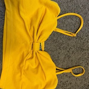 Yellow Shelled Crop Top
